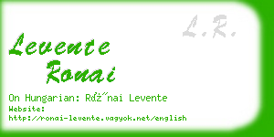 levente ronai business card