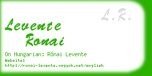 levente ronai business card